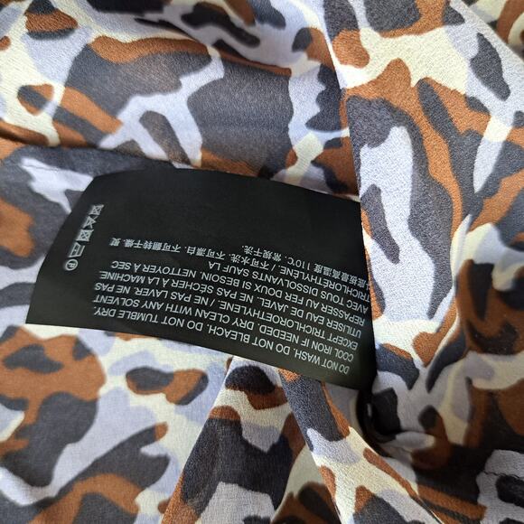 THEORY Jasper Silk Midi Shirt Dress Size 2 A-line Business Casual Short Sleeve - Picture 4 of 13